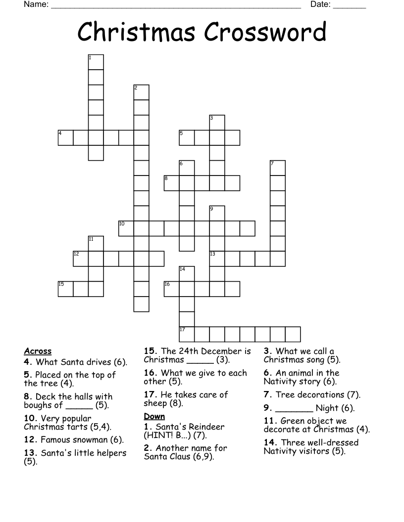christmas crossword wordmint inside christmas visitor crossword clue Christmas Crossword - Wordmint inside Christmas Visitor Crossword Clue