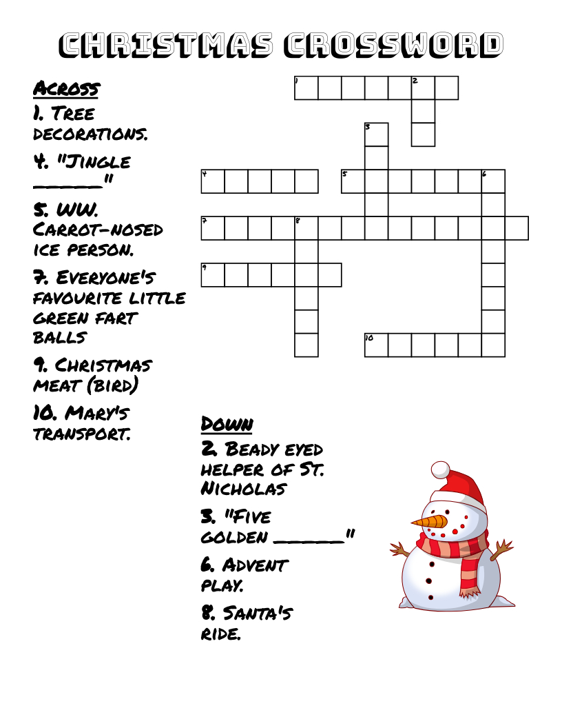 christmas crossword wordmint intended for christmas saint crossword clue Christmas Crossword - Wordmint intended for Christmas Saint Crossword Clue