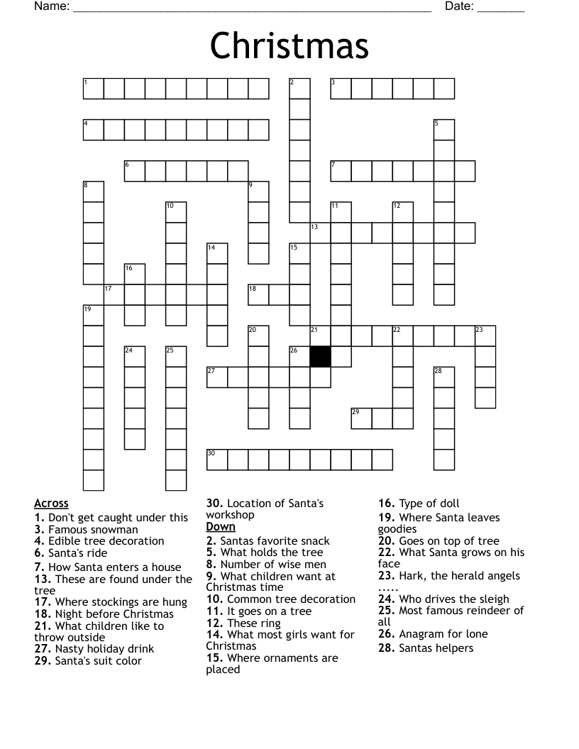 christmas crossword wordmint intended for like most christmas trees crossword Christmas Crossword - Wordmint intended for Like Most Christmas Trees Crossword