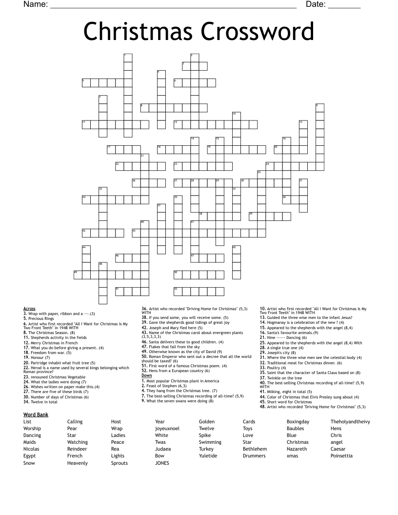 christmas crossword wordmint intended for many a christmas tree crossword Christmas Crossword - Wordmint intended for Many A Christmas Tree Crossword