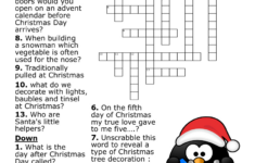Christmas Crossword - Wordmint throughout Christmas Greeting Crossword Clue