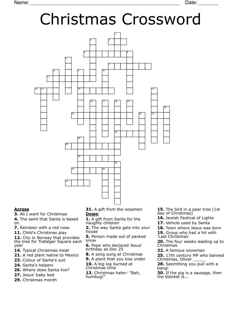 christmas crossword wordmint with last christmas group crossword Christmas Crossword - Wordmint with Last Christmas Group Crossword