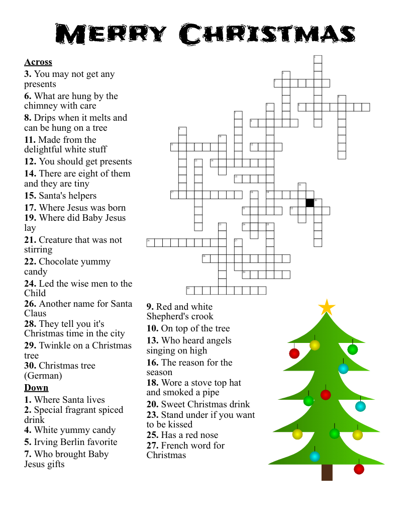 christmas crosswordgood luck and merry christmas wordmint within merry christmas crossword puzzle answer key Christmas Crossword(Good Luck And Merry Christmas!) - Wordmint within Merry Christmas Crossword Puzzle Answer Key