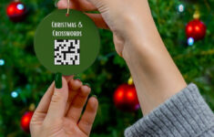 Christmas & Crosswords Porcelain Ornament – Crossword – Word Games with regard to Crossword Clue Christmas Decoration