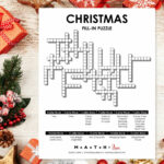 Christmas Fill In Puzzle [Free Printable Pdf] Pertaining To Christmas Carols Crossword Clue 5 Letters