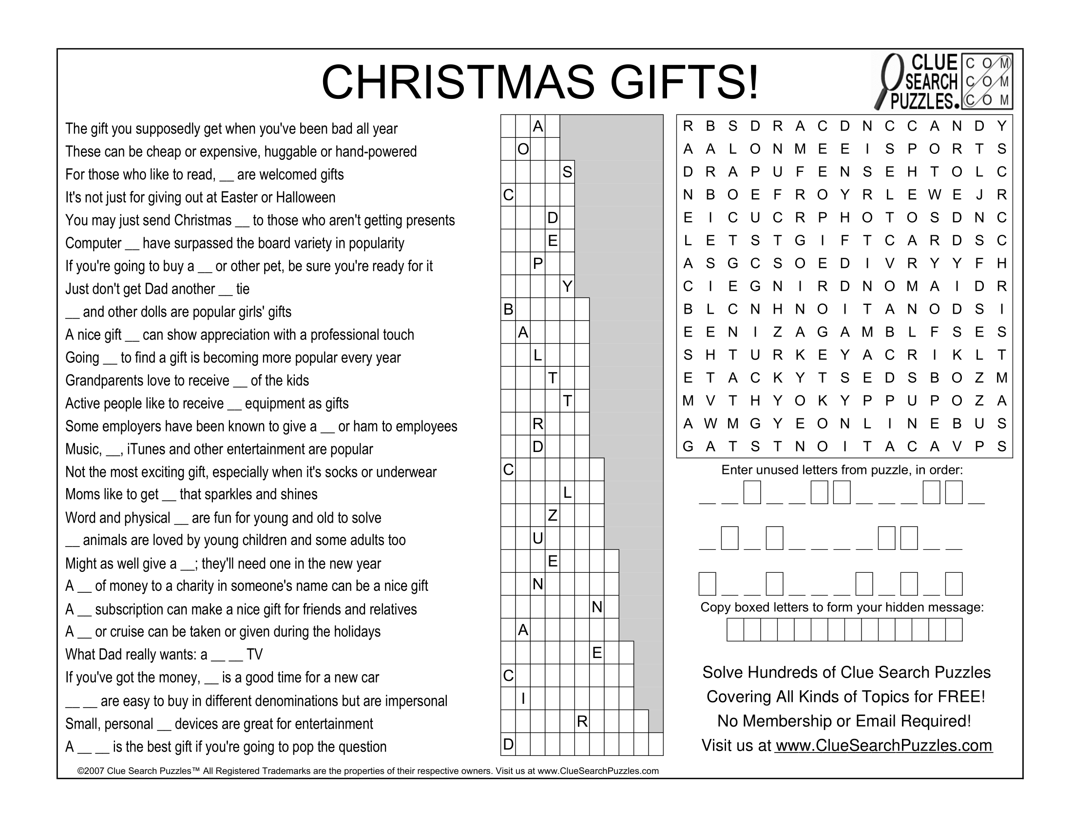 christmas gifts trivia quiz in christmas gifts crossword puzzle answers Christmas Gifts Trivia Quiz in Christmas Gifts Crossword Puzzle Answers