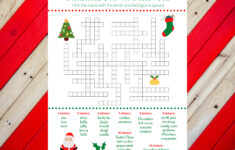 Christmas Holiday Fill In Crossword Puzzle Worksheet Digital for Christmas Crosswords For Adults