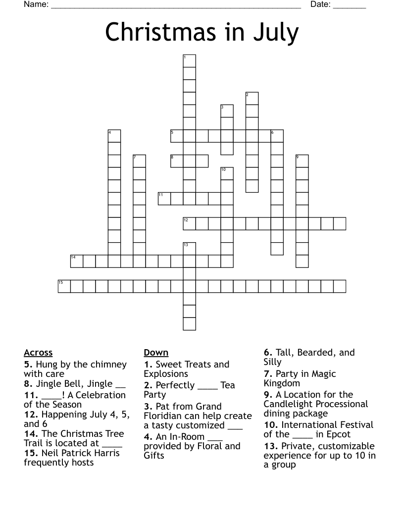 christmas in july crossword wordmint throughout christmas in july crossword Christmas In July Crossword - Wordmint throughout Christmas in July Crossword