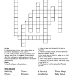 Christmas In Mexico Crossword   Wordmint Throughout Posadas Christmas Tradition Crossword