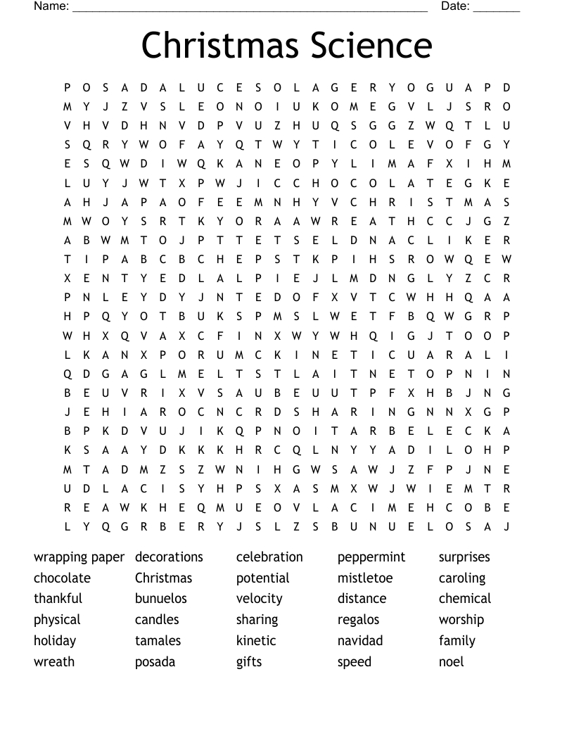 christmas science word search wordmint intended for christmas science crossword answer key Christmas Science Word Search - Wordmint intended for Christmas Science Crossword Answer Key