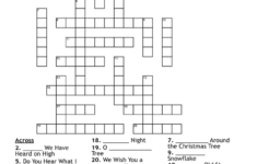 Christmas Songs Crossword - Wordmint in Christmas Song Crossword Puzzle Answers