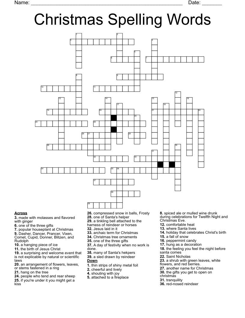 christmas spelling words crossword wordmint with christmas shrub crossword clue Christmas Spelling Words Crossword - Wordmint with Christmas Shrub Crossword Clue