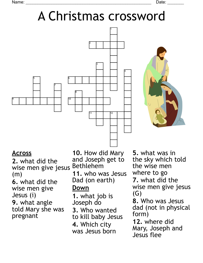 Christmas Story Crossword - Wordmint with regard to Christmas Story Crossword Puzzle