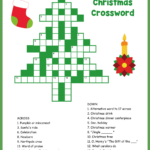Christmas Tree Crossword For Christmas Tree Crossword Answer Key