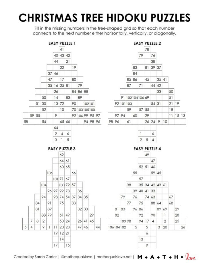 Christmas Tree Crossword Answer Key