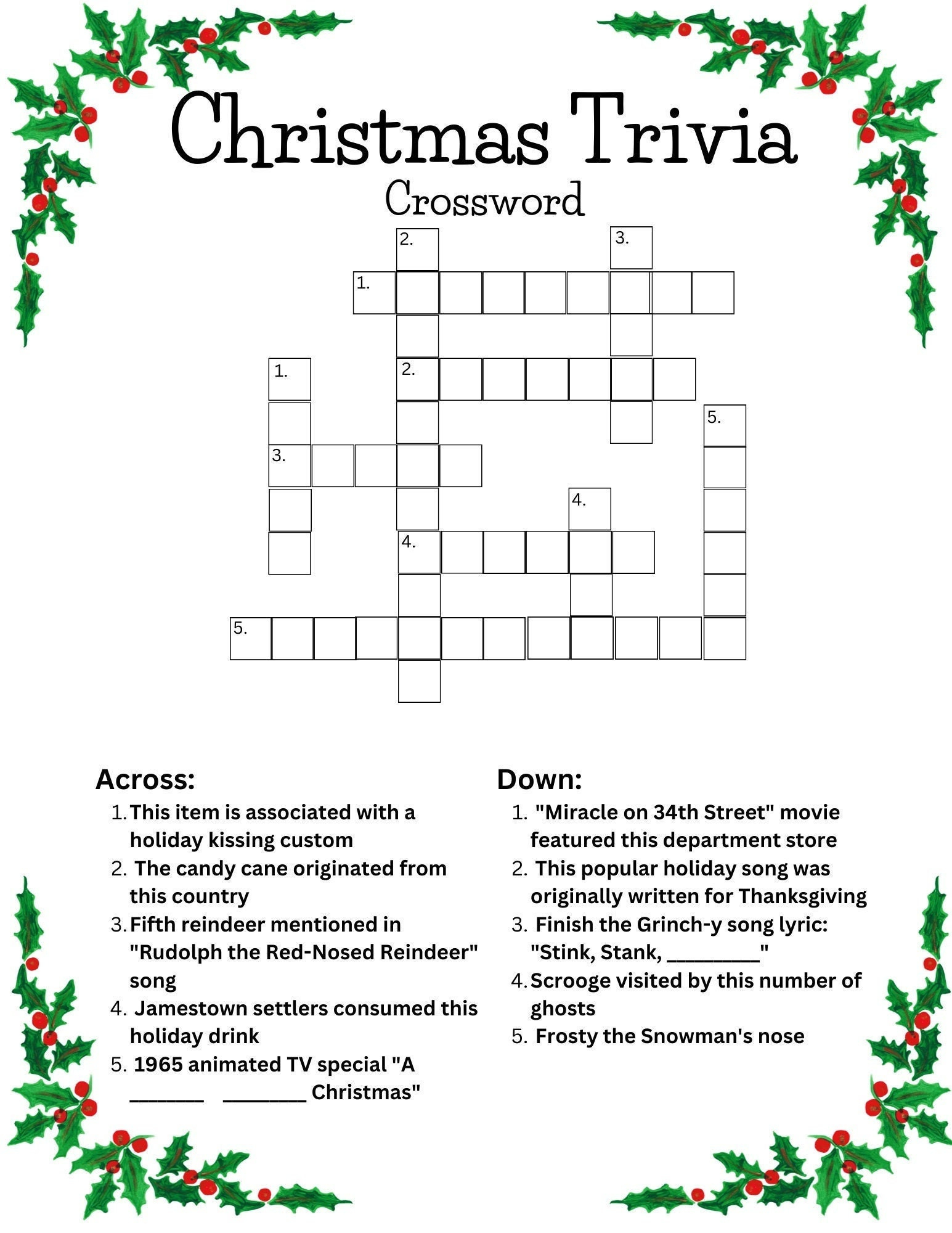 christmas trivia crossword etsy canada regarding christmas trivia crossword puzzle Christmas Trivia Crossword - Etsy Canada regarding Christmas Trivia Crossword Puzzle