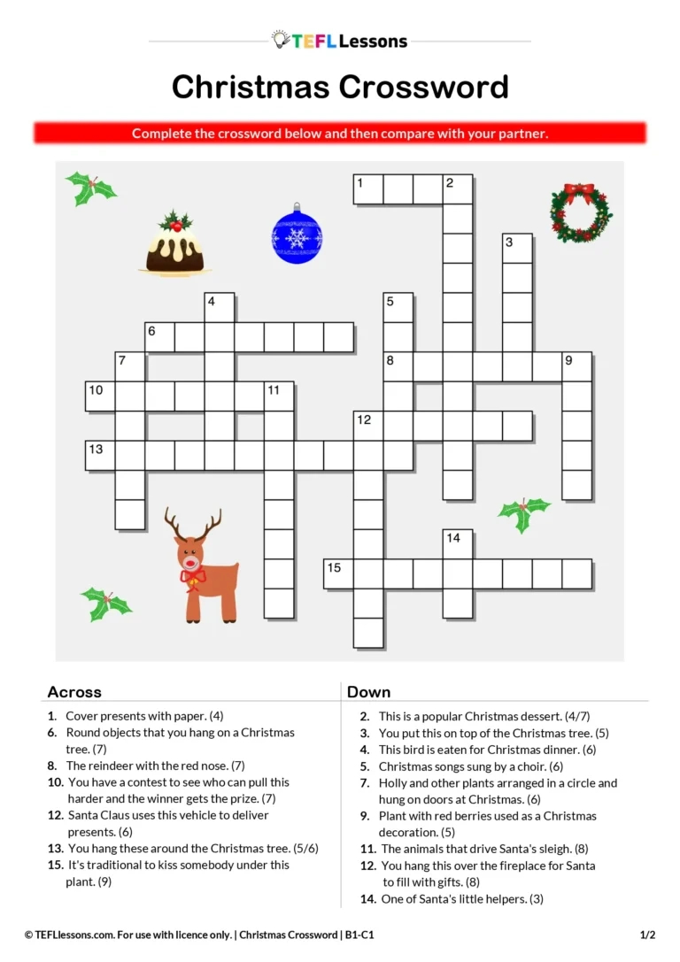 christmas vocabulary crossword esl christmas crossword puzzle regarding christmas crossword for teens Christmas Vocabulary Crossword – Esl Christmas Crossword Puzzle regarding Christmas Crossword For Teens