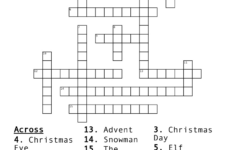 Christmas Vocabulary Crossword – Wordmint within Christmas Vocabulary Crossword Puzzle