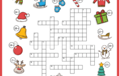 Christmas Vocabulary Image Crossword in Free Christmas Printable Crossword Puzzle
