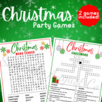 Christmas Word Search & Crossword Games (Printable)   Etsy In Christmas Party Crossword Puzzle