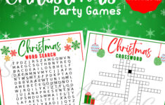 Christmas Word Search &amp; Crossword Games (Printable) - Etsy in Christmas Party Crossword Puzzle