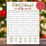 Christmas Word Search Game Printable, Christmas Party Game In Felt In The Christmas Spirit Crossword