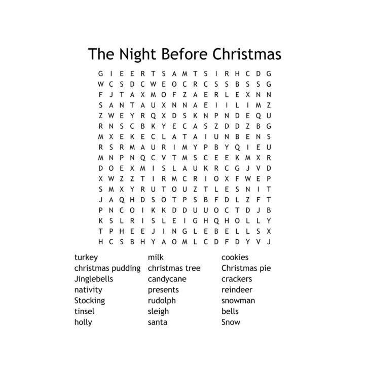 Nightmare Before Christmas Crossword Nightmare Before Christmas Crossword