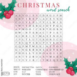 Christmas Word Search Puzzle. Fun Colorful Printable Activity Inside Christmas Party Game Crossword