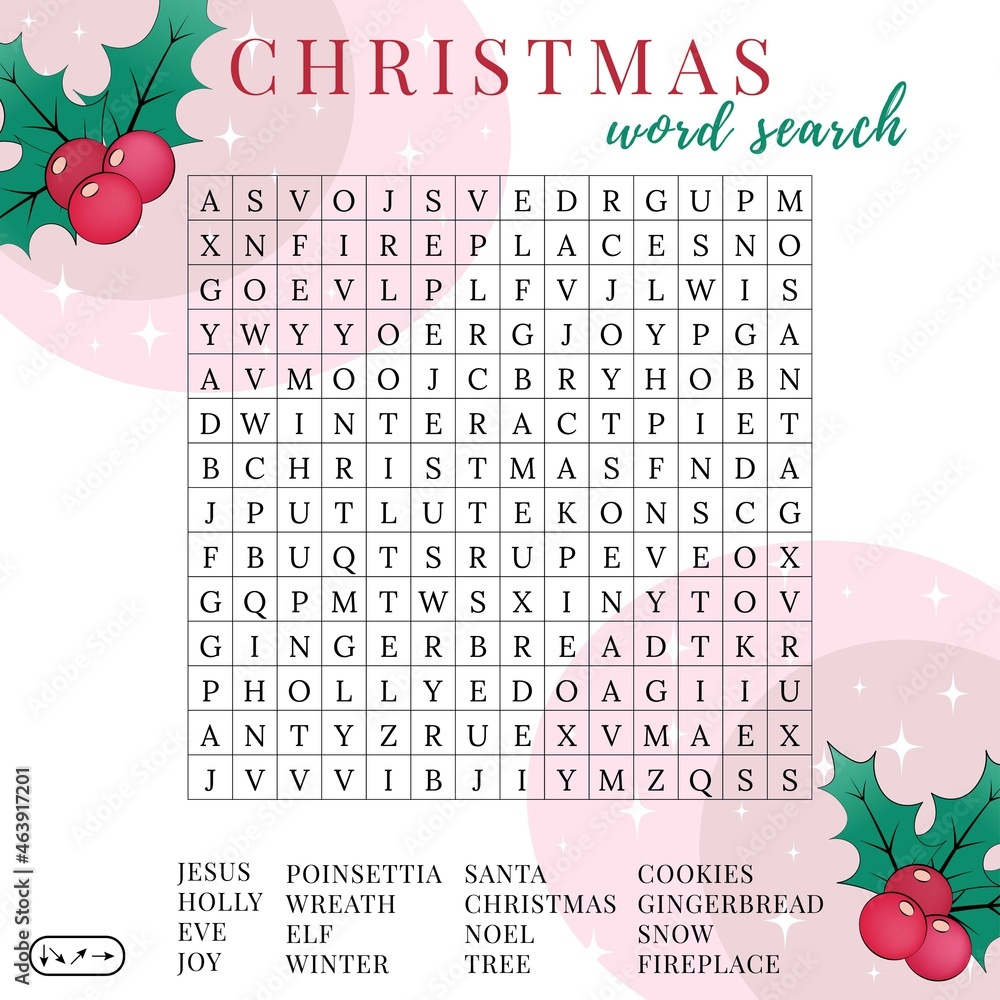 christmas word search puzzle fun colorful printable activity inside christmas party game crossword Christmas Word Search Puzzle. Fun Colorful Printable Activity inside Christmas Party Game Crossword