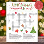 Classroom Puzzle   Etsy Uk Regarding Christmas Wreath Material Daily Themed Crossword