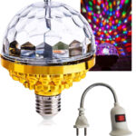 Colorful Disco Rotating Magic Ball Led Light Bulb With Sockets Within Type Of Bulb In Many Christmas Lights Crossword Clue