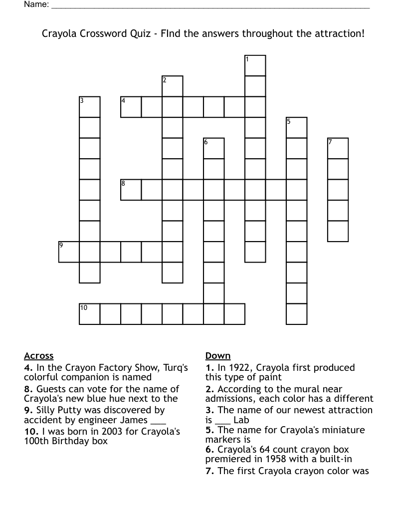 crayola crossword quiz find the answers throughout the intended for crayola christmas crossword answers Crayola Crossword Quiz - Find The Answers Throughout The intended for Crayola Christmas Crossword Answers