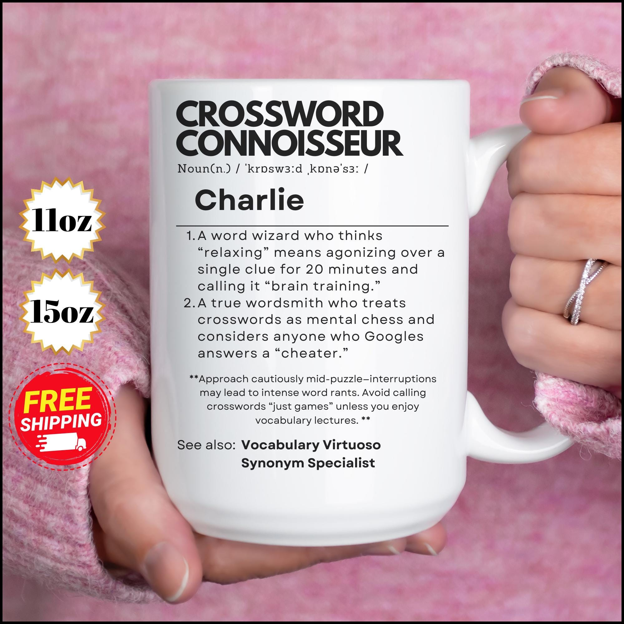 crossword connoisseur mug personalized puzzle lover gift etsy regarding some gag christmas gifts nyt crossword clue Crossword Connoisseur Mug: Personalized Puzzle Lover Gift - Etsy regarding Some Gag Christmas Gifts Nyt Crossword Clue