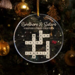 Crossword Ornament Family   Etsy Uk Within Sweet Christmas Tree Decorations Crossword