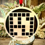 Crossword Puzzle 2 Layer Personalized Laser Cut Wood Christmas Within Christmas Tree Decoration Nyt Crossword