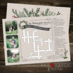 Crossword Puzzle Christmas Card   Etsy Uk Within Christmas Greeting Crossword Clue