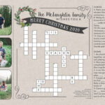 Crossword Puzzle Christmas Card   Etsy With Regard To Online Christmas Greeting Crossword