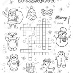 Crossword Puzzle Game Of Christmas And New Year Theme. Black And Within Christmas Symbol Crossword Clue