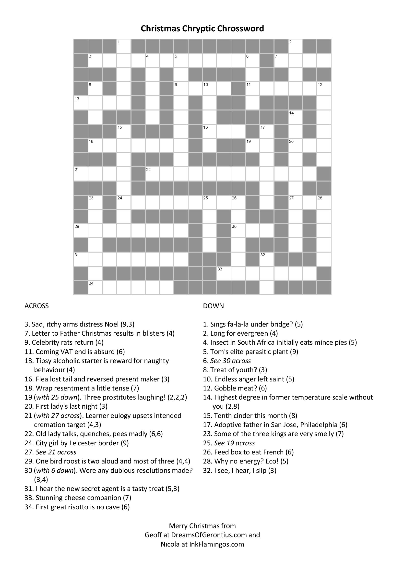 cryptic crossword primer for christmas the dreams of gerontius with regard to period before christmas crossword clue Cryptic Crossword Primer For Christmas – The Dreams Of Gerontius with regard to Period Before Christmas Crossword Clue