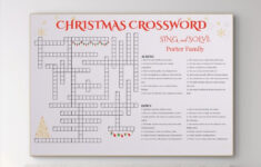 Custom Christmas Crossword Puzzle: Giant Family Game (Digital with Christmas Delivery Crossword Clue