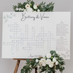 Custom Dry Erase Wedding Crossword   Large Print   Shipped With Christmas Stamp Pair Crossword