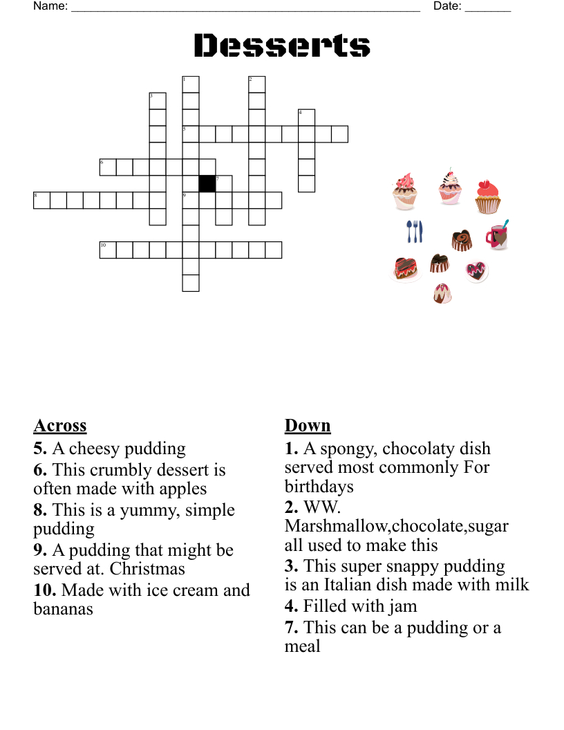desserts crossword wordmint throughout popular christmas dessert crossword Desserts Crossword - Wordmint throughout Popular Christmas Dessert Crossword