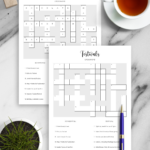 Download Printable Festivals Crossword Puzzle Pdf   Celebrate Throughout Blank Log Christmas Dessert Crossword