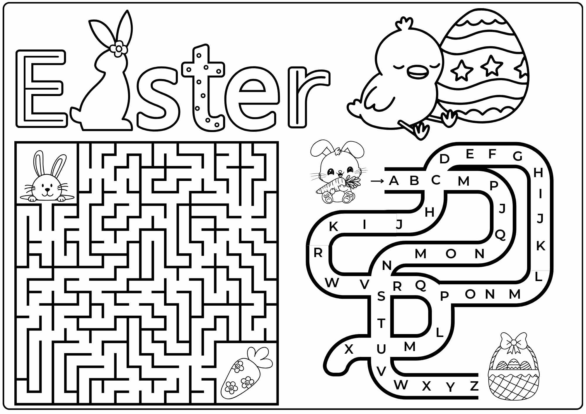 easter bunny alphabet maze path activity follow the abcs find regarding follower of christmas or easter crossword Easter Bunny Alphabet Maze & Path Activity Follow The Abcs & Find regarding Follower Of Christmas Or Easter Crossword
