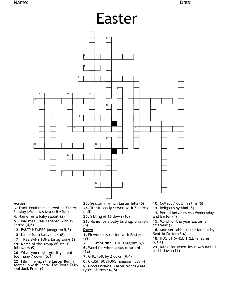 easter crossword wordmint with regard to easter or christmas crossword clue Easter Crossword - Wordmint with regard to Easter Or Christmas Crossword Clue