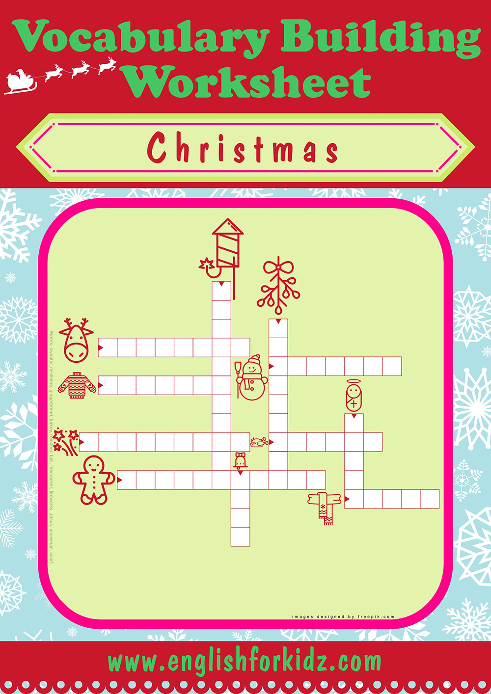 english for kids stepstep christmas worksheets crossword puzzles intended for tiny bells added to a christmas sweater crossword English For Kids Stepstep: Christmas Worksheets: Crossword Puzzles intended for Tiny Bells Added To A Christmas Sweater Crossword