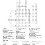 Folk Music Crossword   Wordmint With Christmas Song Line From An Artist Crossword