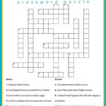 Free Easter Crossword Puzzle Printable   2 Versions & Answer Key Inside Christmas Or Easter Crossword Clue