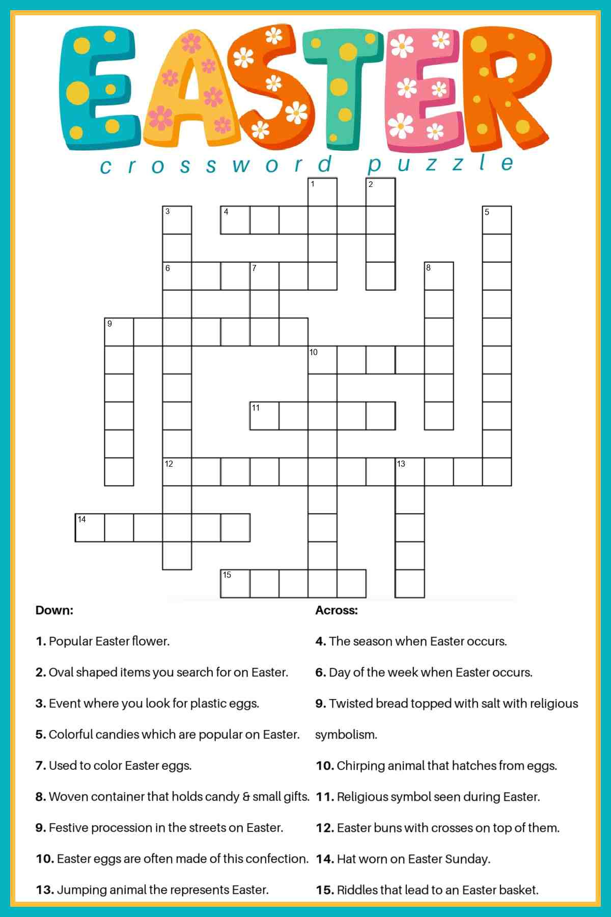 free easter crossword puzzle printable 2 versions answer key inside christmas or easter crossword clue Free Easter Crossword Puzzle Printable - 2 Versions & Answer Key inside Christmas or Easter Crossword Clue