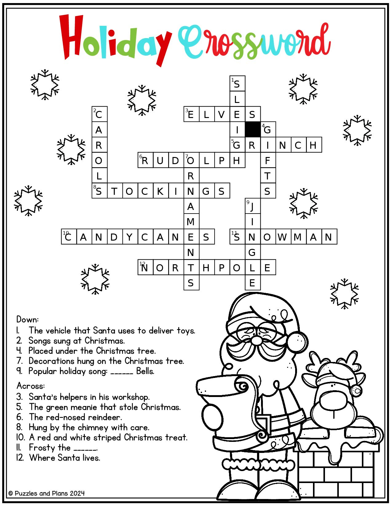 free holiday crossword printable to print puzzlesandplans with bit of christmas candy crossword Free Holiday Crossword Printable To Print - Puzzlesandplans with Bit Of Christmas Candy Crossword